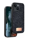 Mey İthalat®   iPhone 14 Bright Simli Kapak - Siyah