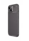 Mey İthalat®   iPhone 14 Kılıf Auto Focus Karbon Kapak - Gri