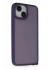 Mey İthalat®   iPhone 14 Kılıf Elegant Kapak - Derin Mor