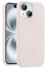 Mey İthalat®   iPhone 14 Kılıf Jully Magsafe Kapak - Pudra