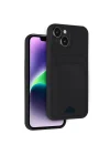 Mey İthalat®   iPhone 14 Kılıf Kelvin Kartvizitli Silikon - Siyah