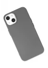 Mey İthalat®   iPhone 14 Kılıf Nano içi Kadife Silikon - Gri