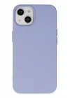 Mey İthalat®   iPhone 14 Kılıf Nano içi Kadife Silikon - Lila