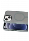 Mey İthalat®   iPhone 14 Megane Magsafe Kapak - Titan Gri