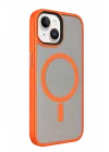 Mey İthalat®   iPhone 14 Megane Magsafe Kapak - Turuncu