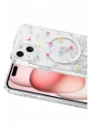 Mey İthalat®   iPhone 14 Misk Simli Magsafe Kapak - Desen 4