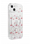 Mey İthalat®   iPhone 14 Misk Simli Magsafe Kapak - Desen 5