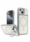 Mey İthalat®   iPhone 14 Pale Magsafe Standlı Kapak - Beyaz