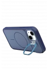 Mey İthalat®   iPhone 14 Pale Magsafe Standlı Kapak- Mavi
