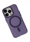 Mey İthalat®   iPhone 14 Pro Kılıf Lodos Magneticsafe Mat Kapak - Mor
