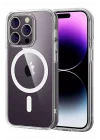 Mey İthalat®   iPhone 14 Pro Max Combo Sert Şeffaf Magsafe Kapak - Şeffaf