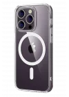 Mey İthalat®   iPhone 14 Pro Max Combo Sert Şeffaf Magsafe Kapak - Şeffaf