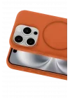 Mey İthalat®   iPhone 14 Pro Max Kılıf Jully Magsafe Kapak - Turuncu