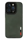 Mey İthalat®   iPhone 14 Pro Max Kılıf Loop Deri Silikon - Yeşil