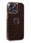 Mey İthalat®   iPhone 14 Pro Max Kılıf Snake Kapak - Bordo