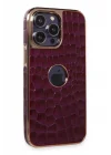 Mey İthalat®   iPhone 14 Pro Max Kılıf Snake Kapak - Derin Mor