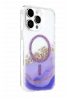 Mey İthalat®   iPhone 14 Pro Max Lotus Simli Magsafe Kapak - Mor