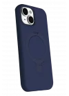 Mey İthalat®   iPhone 14 Regal Magsafe Standlı Kapak - Lacivert