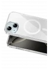 Mey İthalat®   iPhone 14 Sora Simli Magsafe Kapak - Beyaz