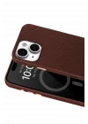 Mey İthalat®   iPhone 14 Vero Magsafe Kapak - Kahverengi