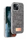 Mey İthalat®   iPhone 15 Bright Simli Kapak - Gümüş
