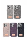 Mey İthalat®   iPhone 15 Bright Simli Kapak - Gümüş