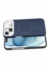 Mey İthalat®   iPhone 15 Export Magsafe Kapak - Lacivert