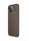 Mey İthalat®   iPhone 15 Kılıf Auto Focus Karbon Kapak - Kahverengi
