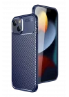 Mey İthalat®   iPhone 15 Kılıf Auto Focus Karbon Kapak - Lacivert