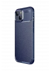 Mey İthalat®   iPhone 15 Kılıf Auto Focus Karbon Kapak - Lacivert