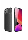 Mey İthalat®   iPhone 15 Kılıf Auto Focus Karbon Kapak - Siyah