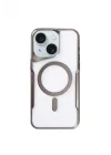 Mey İthalat®   iPhone 15 Kılıf Boyi Magsafe Silikon Kapak - Titan Gri