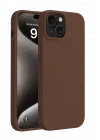 Mey İthalat®   iPhone 15 Kılıf First Silikon - Kahverengi
