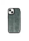 Mey İthalat®   iPhone 15 Kılıf Flip Cover - Koyu Yeşil