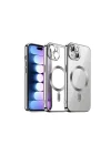 Mey İthalat®   iPhone 15 Kılıf Kross Magneticsafe Kapak - Gümüş