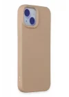 Mey İthalat®   iPhone 15 Kılıf Nano içi Kadife Silikon - Pudra