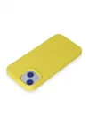 Mey İthalat®   iPhone 15 Kılıf Nano içi Kadife Silikon - Sarı