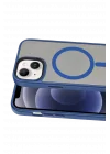 Mey İthalat®   iPhone 15 Megane Magsafe Kapak - Lacivert