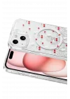 Mey İthalat®   iPhone 15 Misk Simli Magsafe Kapak - Desen 5