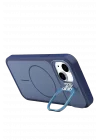 Mey İthalat®   iPhone 15 Pale Magsafe Standlı Kapak - Mavi