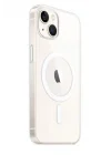 Mey İthalat®   iPhone 15 Plus Kılıf Magneticsafe Şeffaf Silikon - Şeffaf