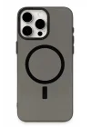 Mey İthalat®   iPhone 15 Pro Max Kılıf Anka PC Magneticsafe Sert Metal Kapak - Siyah