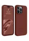 Mey İthalat®   iPhone 15 Pro Max Kılıf First Silikon - Bordo