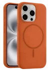 Mey İthalat®   iPhone 15 Pro Max Kılıf Jully Magsafe Kapak - Turuncu