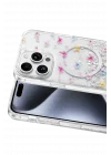 Mey İthalat®   iPhone 15 Pro Max Misk Simli Magsafe Kapak - Desen 4