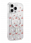 Mey İthalat®   iPhone 15 Pro Max Misk Simli Magsafe Kapak - Desen 5