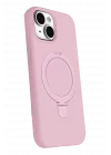 Mey İthalat®   iPhone 15 Regal Magsafe Standlı Kapak - Açık Pembe