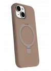 Mey İthalat®   iPhone 15 Regal Magsafe Standlı Kapak - Çöl Titanyum