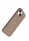 Mey İthalat®   iPhone 15 Regal Magsafe Standlı Kapak - Çöl Titanyum