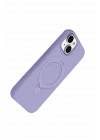 Mey İthalat®   iPhone 15 Regal Magsafe Standlı Kapak - Lila
